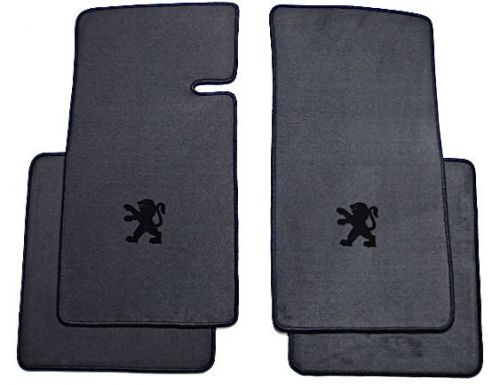 Dark grey vel. floor mats for peugeot 504 cabriolet