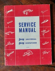 Original jeep service manual, 1960, universal, dispatcher