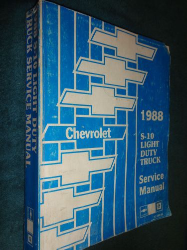 1988 chevrolet  s10 &amp; blazer shop manual original g.m. service book!