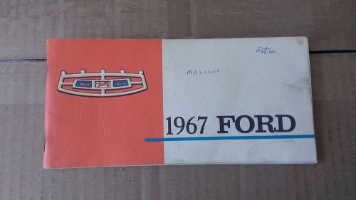 Oem original 1967 ford car owners guide manual