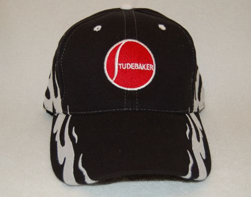 New!!!!  studebaker red ball hat (black &amp; white flames)