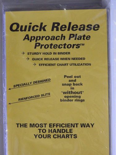 Quick release approach plate protectors for 7 ring binders jeppesen 10-pack