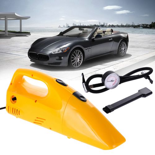 Portable 2 in 1 dry car vacuum cleaner and air compressor tire inflator pump