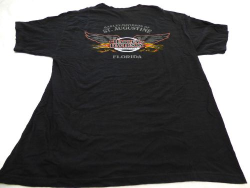 Harley davidson st. augustine, florida t-shirt xl usa 100% cotton