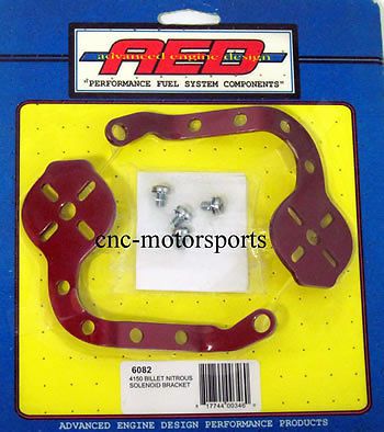 Aed holley carburetor billet nitrous solenoid bracket - mounts on carb stud