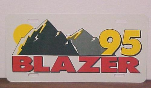 Nos 1995 chevrolet blazer original chevy dealer new car license plate from gm