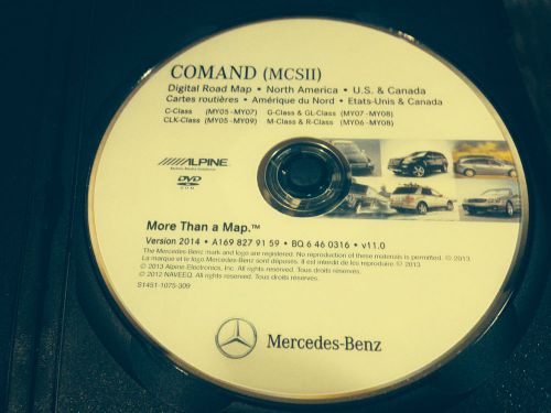 05 2007 mercedes c230 c240 c280 c320 mcsii navigation dvd cd map 2014 update
