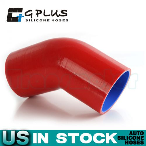 1 1/2&#034; 38mm 45°degree hose turbo silicone elbow coupler pipe  red