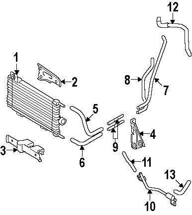 Nissan 21606jm01a genuine oem trans cooler