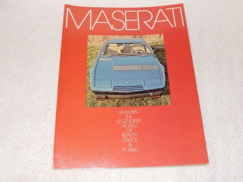 Maserati khamsin sales brochure pamphlet