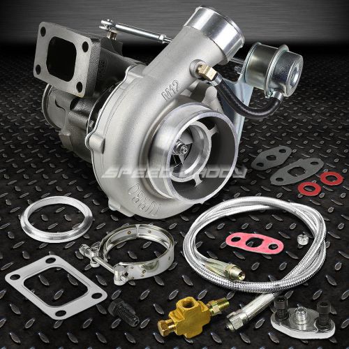 T04e/t04 t3/t4 ar.63 anti-surge 300+hp turbo charger+wastegate+36&#034;oil feed line