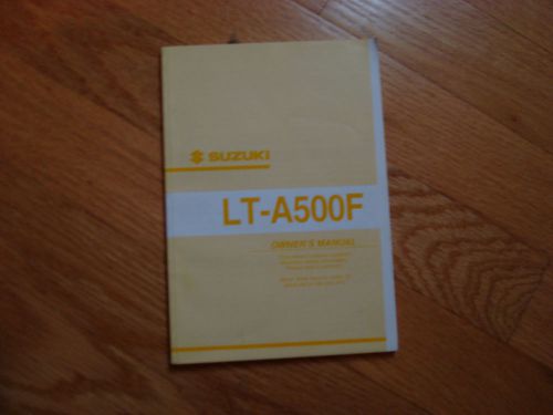 Suzuki (lt-a500f) owner&#039;s manual