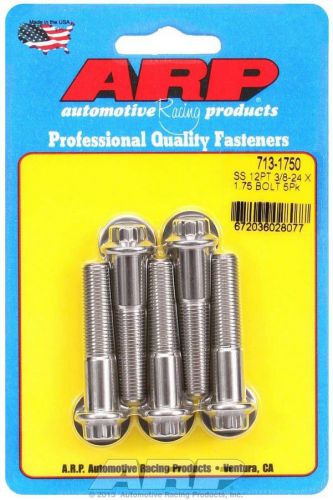 Arp universal bolt 3/8-24 in thread 1.750 in long stainless 5 pc p/n 713-1750