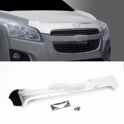 Chrome emblem hood guard bug shield molding for chevrolet 2013 - 2016 trax