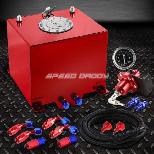 5 gallon/18.8l aluminum fuel cell tank+feed line kit+1:1 pressure regulator red