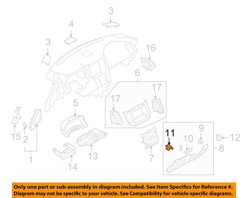 Infiniti nissan oem fx50 instrument panel-lower trim bracket left 681671ca0a