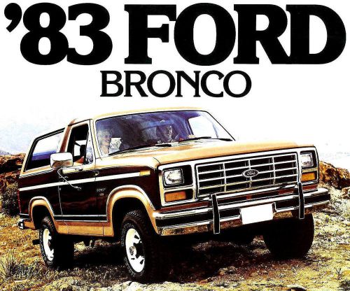 1983 ford bronco brochure -bronco-bronco xlt-bronco xls-4x4-ford bronco