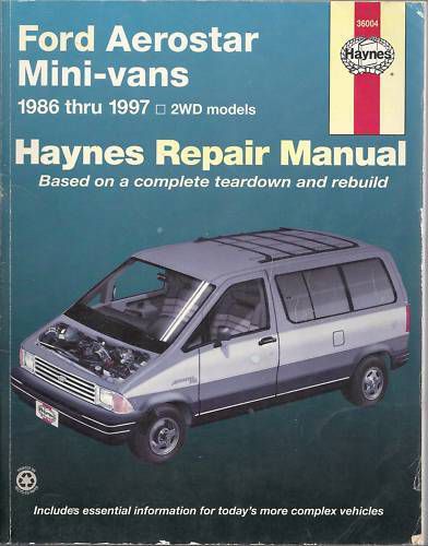 1986-1997  ford aerostar mini-vans 2wd service manual