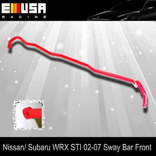 02-07 subaru impreza wrx/sti front anti roll sway stabilizer bar red 20mm