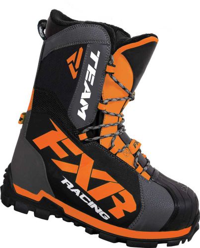 New fxr-snow team core adult insulated/waterproof boots, charcoal/orange, us-9