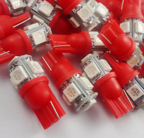 2x red 5smd car led t10 dome light bulbs t15 923 916 168 194 159 161 lamp #sb12