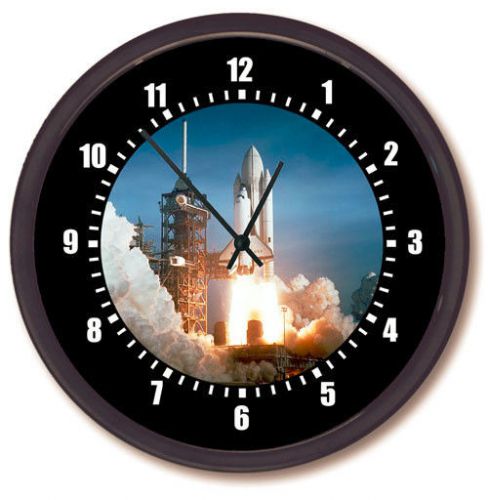 New usa space shuttle 10&#034; wall clock apollo 13 takeing off, houston