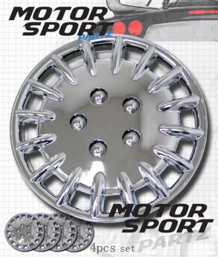 Hubcap 15 inch chrome rim wheel skin cover 4pc set 15&#034; inches hub caps style 023