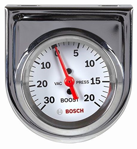 Bosch sp0f000042 style line 2&#034; mechanical vacuum/boost gauge (white dial face,