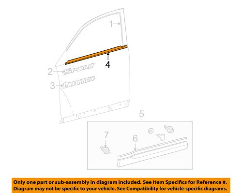 Toyota oem 08-10 highlander-door moulding-belt molding left 757200e040