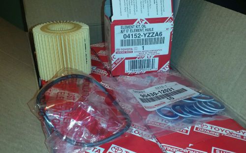 04152-yzza6, qty 10, toyota oil filters with drain plug gaskets