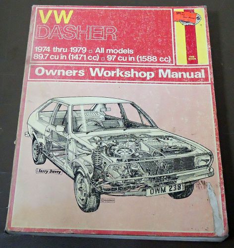 Vw dasher owner&#039;s workshop manual ~ volkswagen