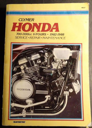 1982-1988 clymer honda motorcycle 700-1100 cc v-fours service manual m327 (719)