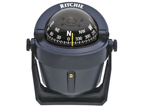 Marine black atv 4x4 truck boat car compass bracket mount – ritchie - w/12v ligh