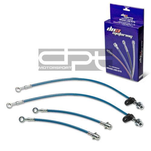 Celica gts/05-10 tc replacement front/rear ss hose blue pvc coated brake line