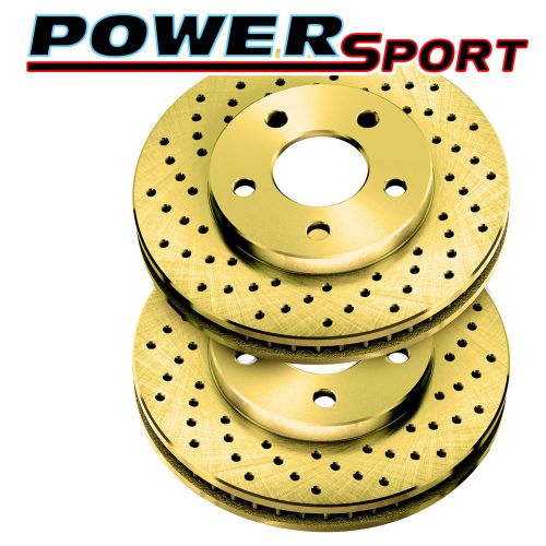 Brake rotors [2 front] powersport gold *drilled only* disc bh04011