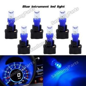 6x pc74 bulb kit for indicator dash check engine instrument lights blue for ford