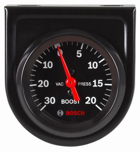 Bosch 2&#034; mechanical vacuum / boost gauge black / black bezel new fst8213