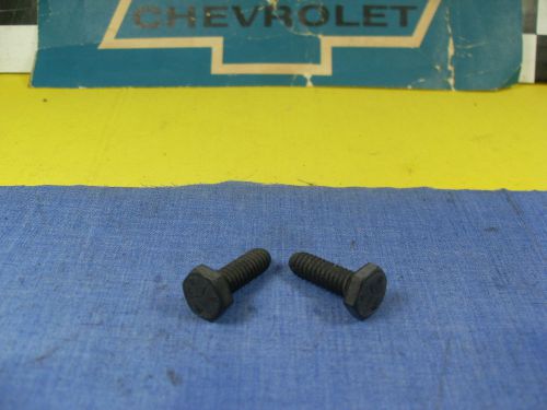 Nos 1969 to 78 gm chevy camaro rear license plate bracket bolts correct markings