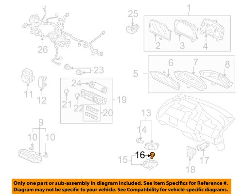 Honda oem 06-11 civic cluster switches-bulb 35871sdal01