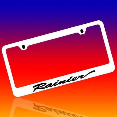 Buick *rainier* genuine engraved chrome license plate frame tag holder *script*