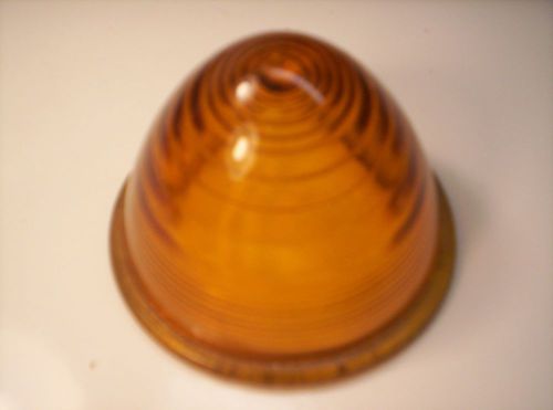 Vintage k.d. lamp amber glass clearance/marker light lens #510-1115-15 8l25kd501