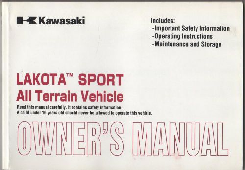 2001 kawasaki atv lakota sport owner&#039;s manual (321)