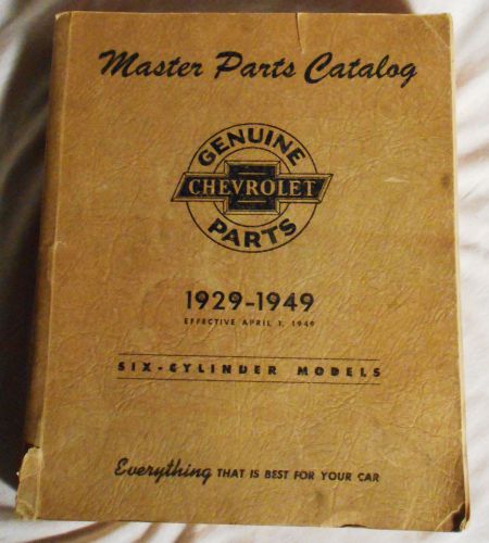 1929-1949 cheverolet chevy dealer master parts catlogue 1935 1936 1937 1938 1934