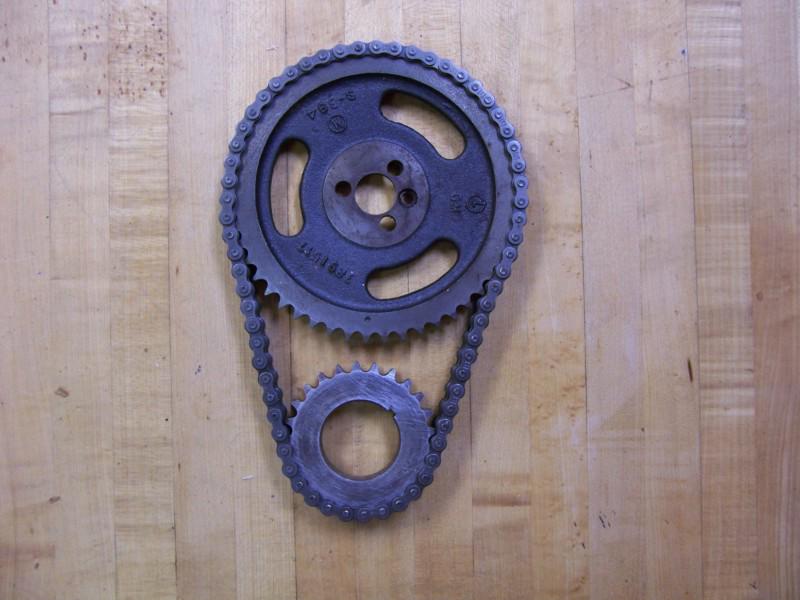 Gm b/b chevy 396,427, 454 double roller timing chain and gear set. 