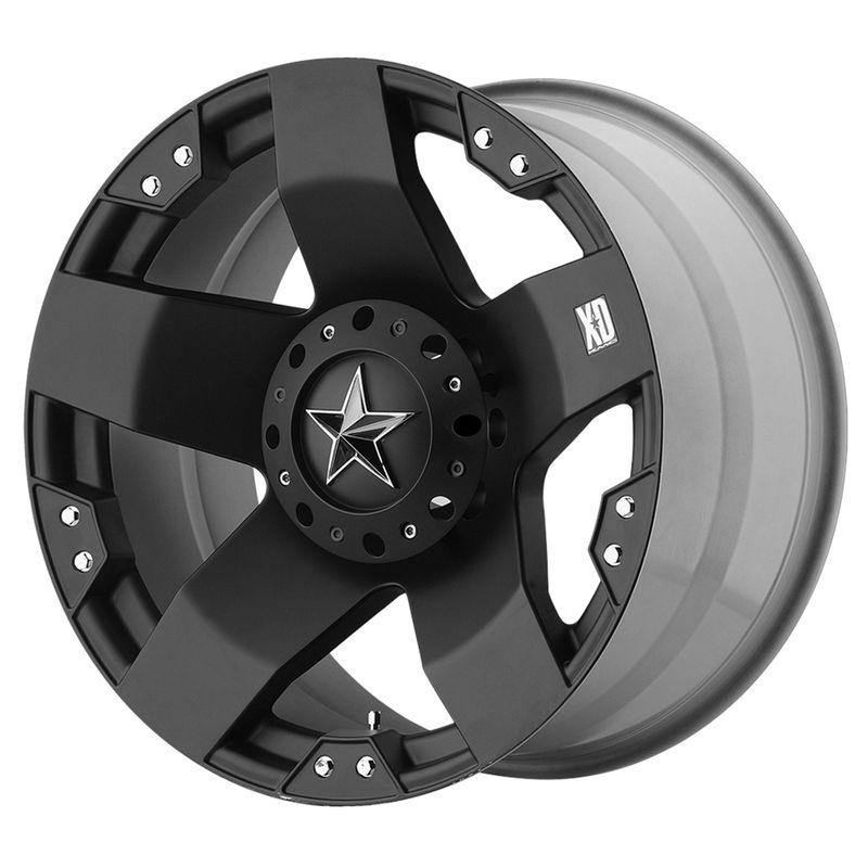 18 inch black wheels xd775 rockstar chevy gmc dodge 2500 3500 trucks 8 lug 8x6.5