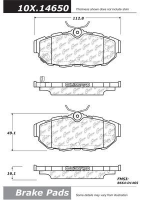 Centric 106.14650 brake pad or shoe, rear