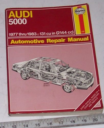 1977~1983 audi 5000 131 cu in (2144 cc) haynes repair manual book, free ship