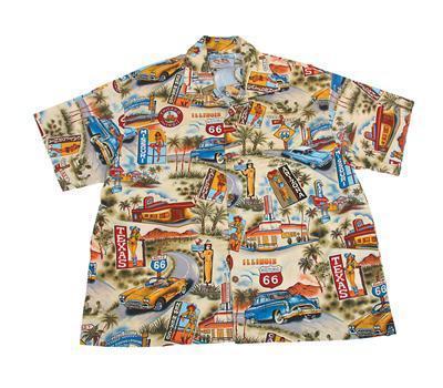 Ghh mr9662tan-2x camp shirt cotton route 66 tan men's 2x-large each