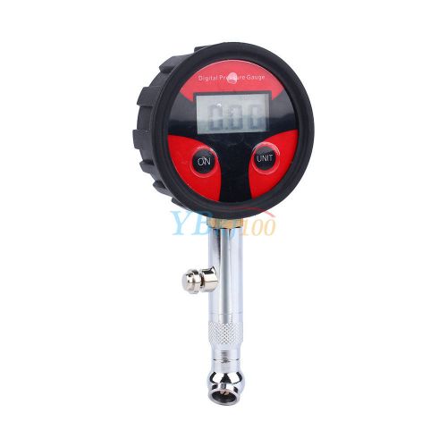 1x car auto motorcycle metal digital lcd tyre air pressure gauge 200 psi