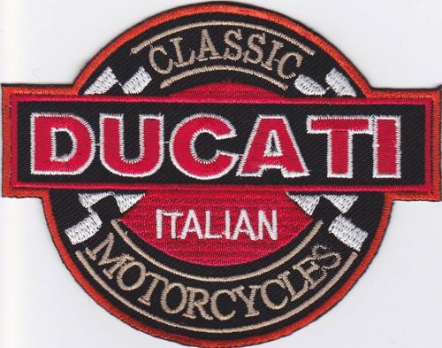 Ducati italian patch biker motorcycle hog cafe racer jacket moto guzzi ariel bsa